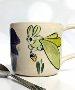 adorable moth mug handmade