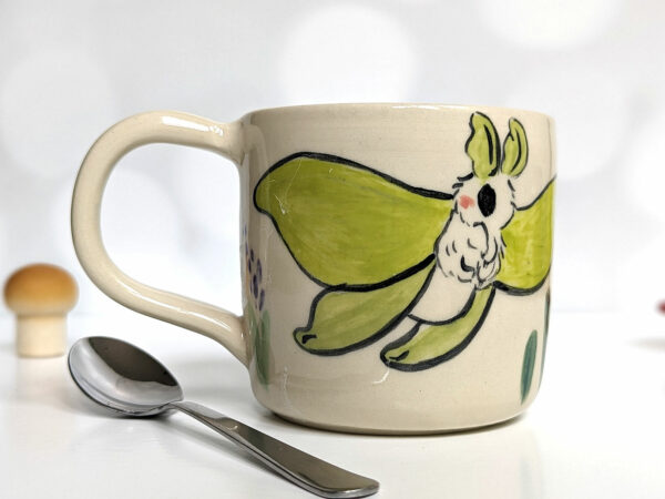 adorable moth mug handmade