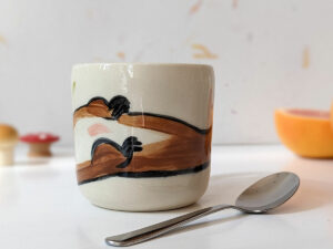 adorable otter mug one of a kind handmade kness