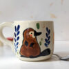 adorable moth mug handmade
