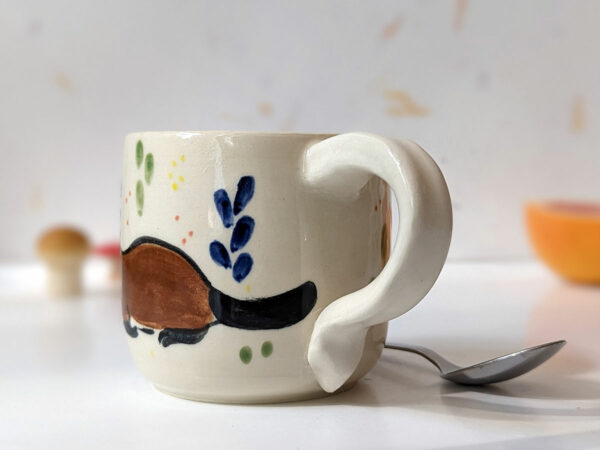 adorable moth mug handmade