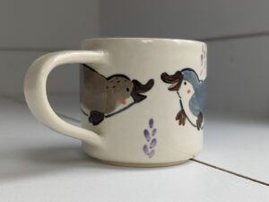 adorable moth mug handmade