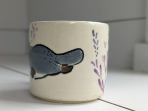 adorable moth mug handmade