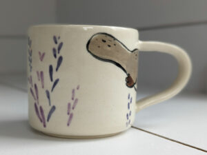 adorable moth mug handmade