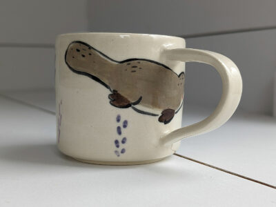 adorable moth mug handmade