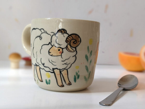 cute rams big mug