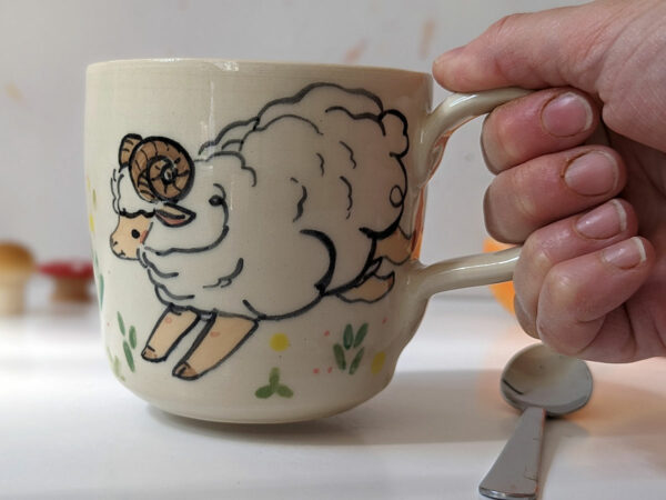 cute rams big mug