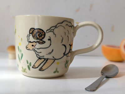 cute rams big mug