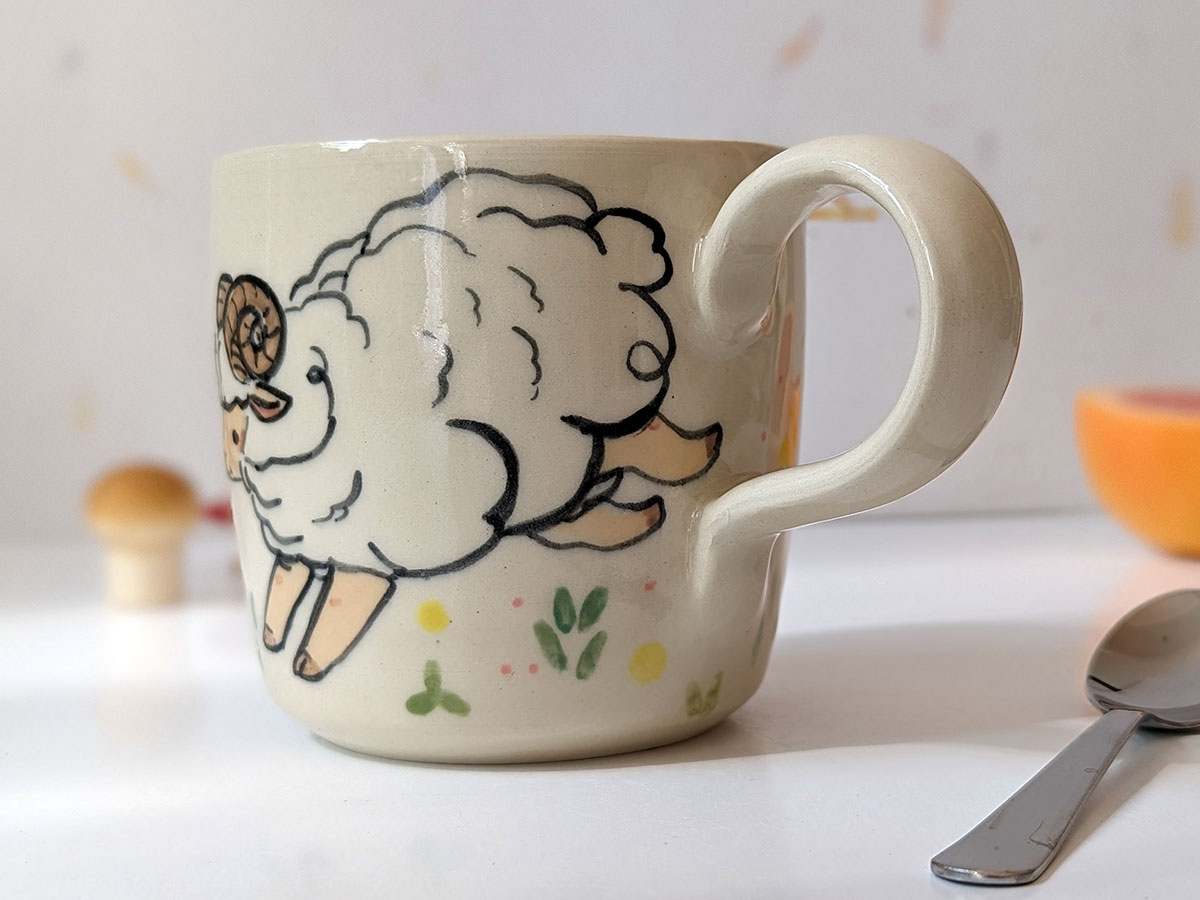 cute rams big mug