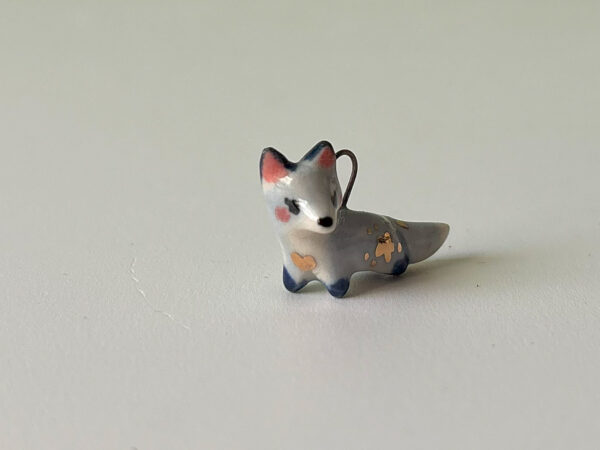 Porcelain Pendant - Blue Fox - Image 2