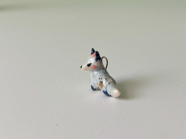 Porcelain Pendant - Blue Fox - Image 3