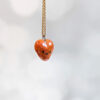 orange heart pendant