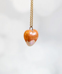 orange heart pendant