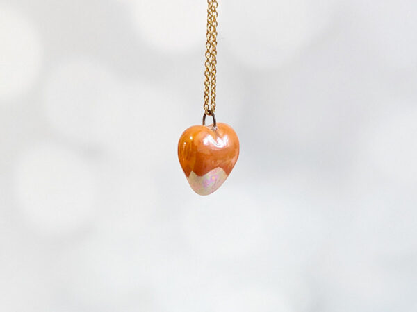 orange heart pendant