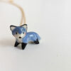 porcelain pendant blue fox