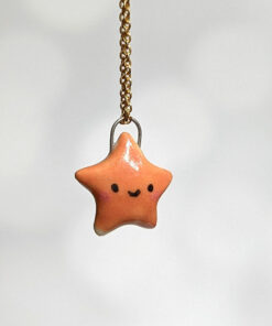 cut star pendant burnt orange