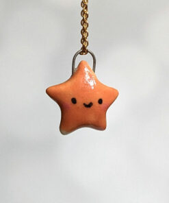 cut star pendant burnt orange