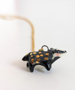 european badger pendant
