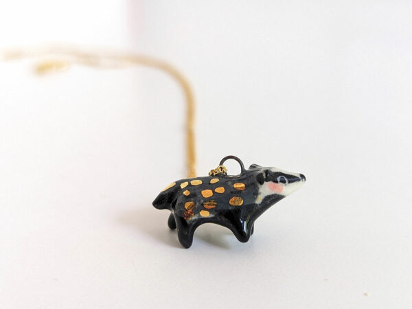 european badger pendant