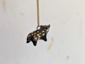 european badger pendant