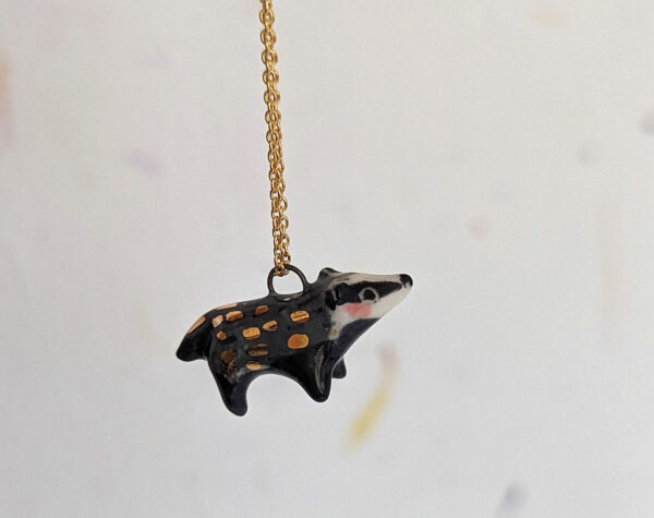 european badger pendant