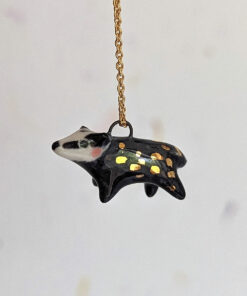 european badger pendant