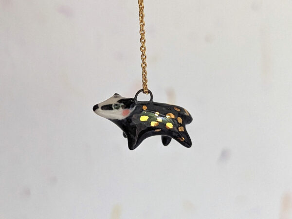 european badger pendant