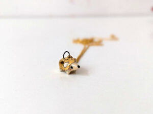 gold hedgehog pendant