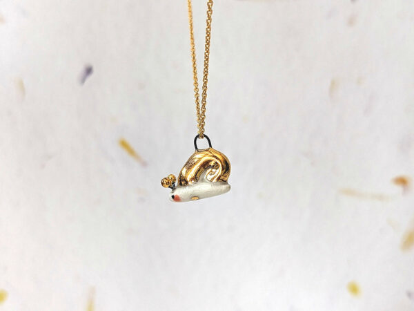 gold snail pendant