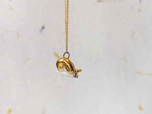 gold snail pendant