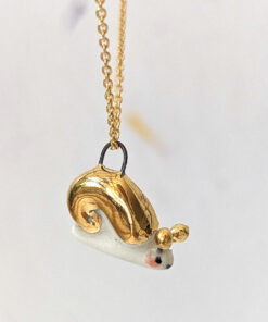 gold snail pendant