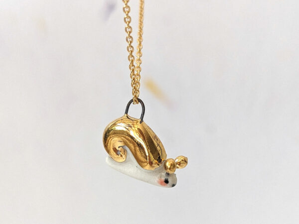 gold snail pendant