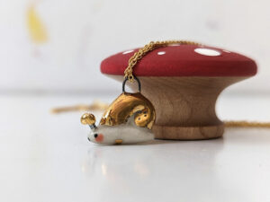 gold snail pendant