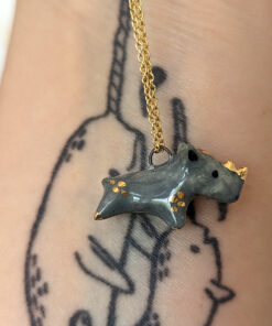porcelain pendant rhinoceros
