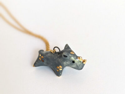 porcelain pendant rhinoceros