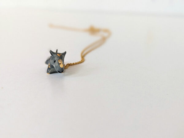 porcelain pendant rhinoceros