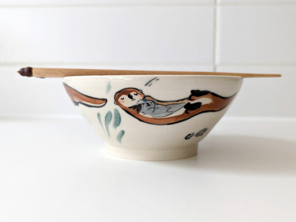 cute otter bowl handmade