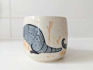 cute armadillo mug handmade