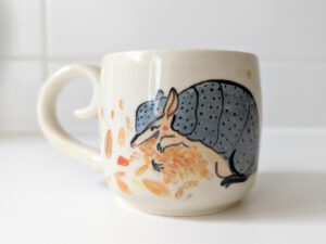 cute armadillo mug handmade