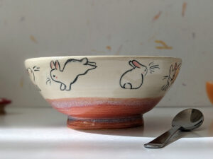 large bowl bunnies