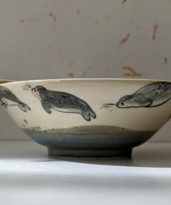 wide bowl adorable seal