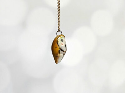 Pendant - Owl Pearl + Gold - Image 2