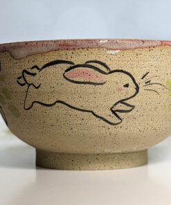 adorable bunny bowl, handmade cute pottery by kness