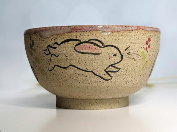 adorable bunny bowl, handmade cute pottery by kness