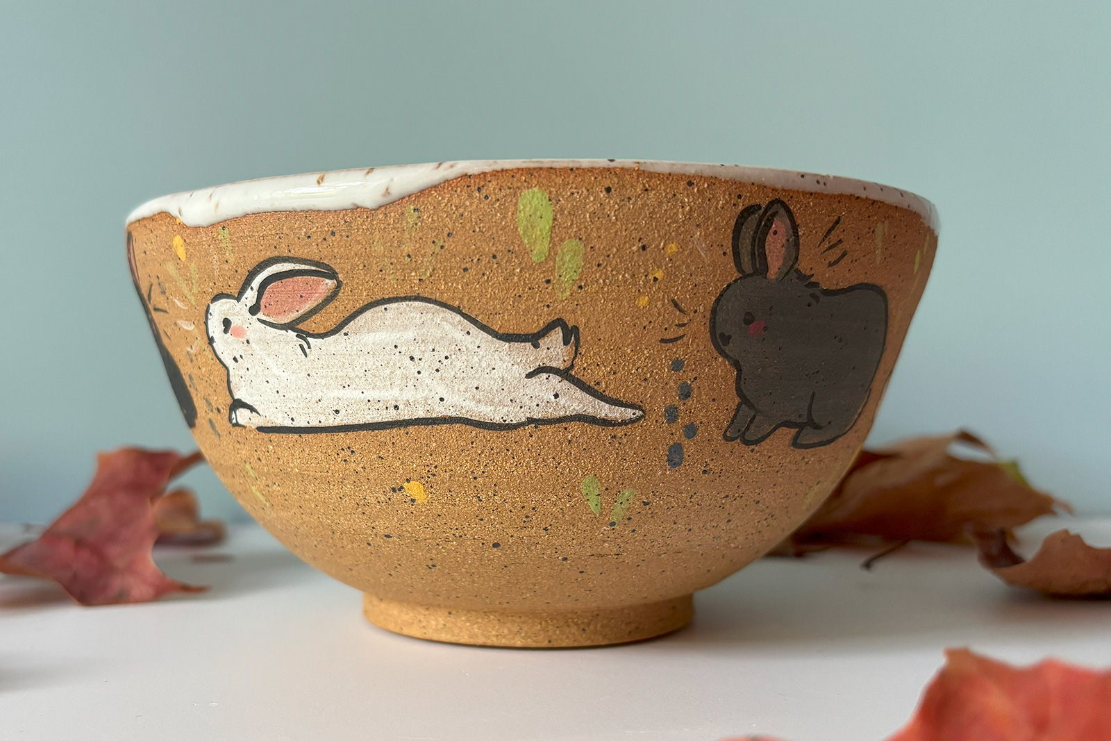 Bowl - Bunnies - Speckled - Image 6