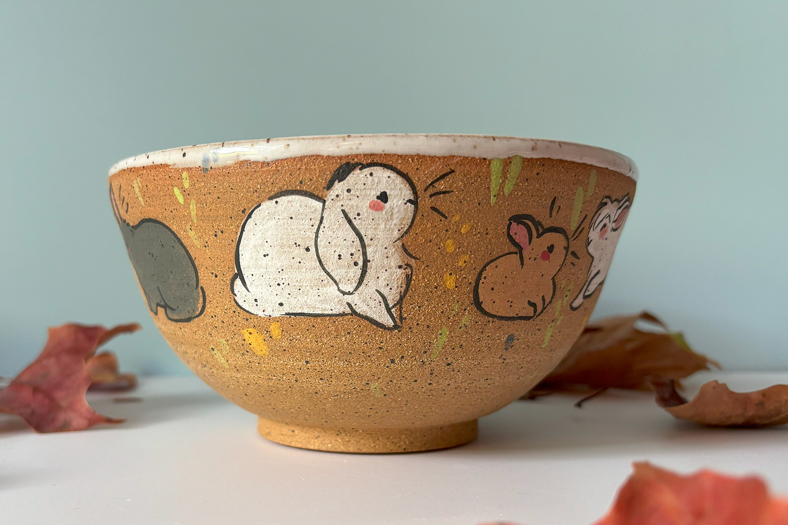 Bowl - Bunnies - Speckled - Image 5