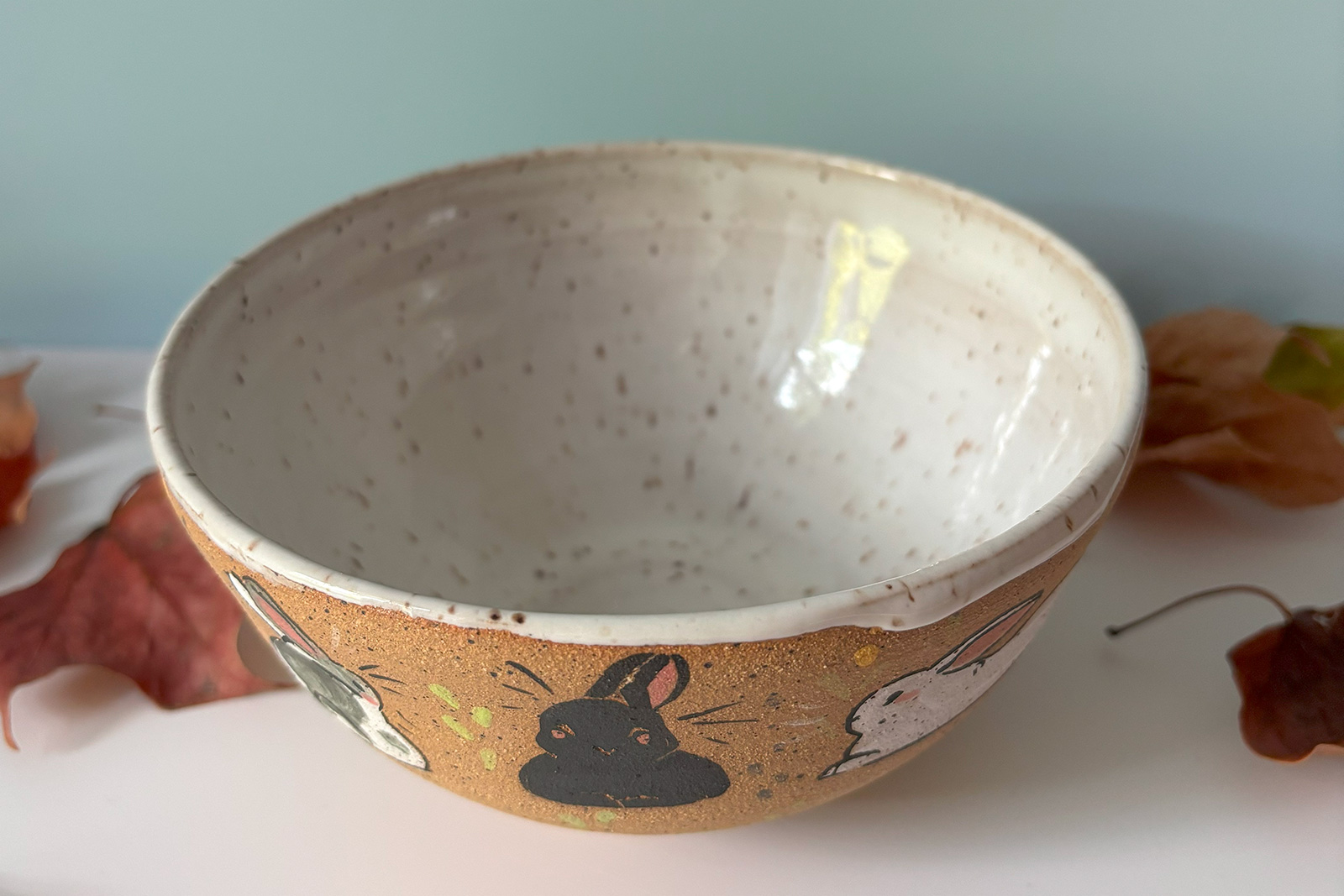 Bowl - Bunnies - Speckled - Image 7