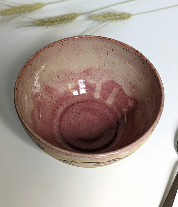 adorable bunny bowl, handmade cute pottery by kness