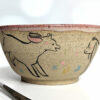 goat kids speckled bowl