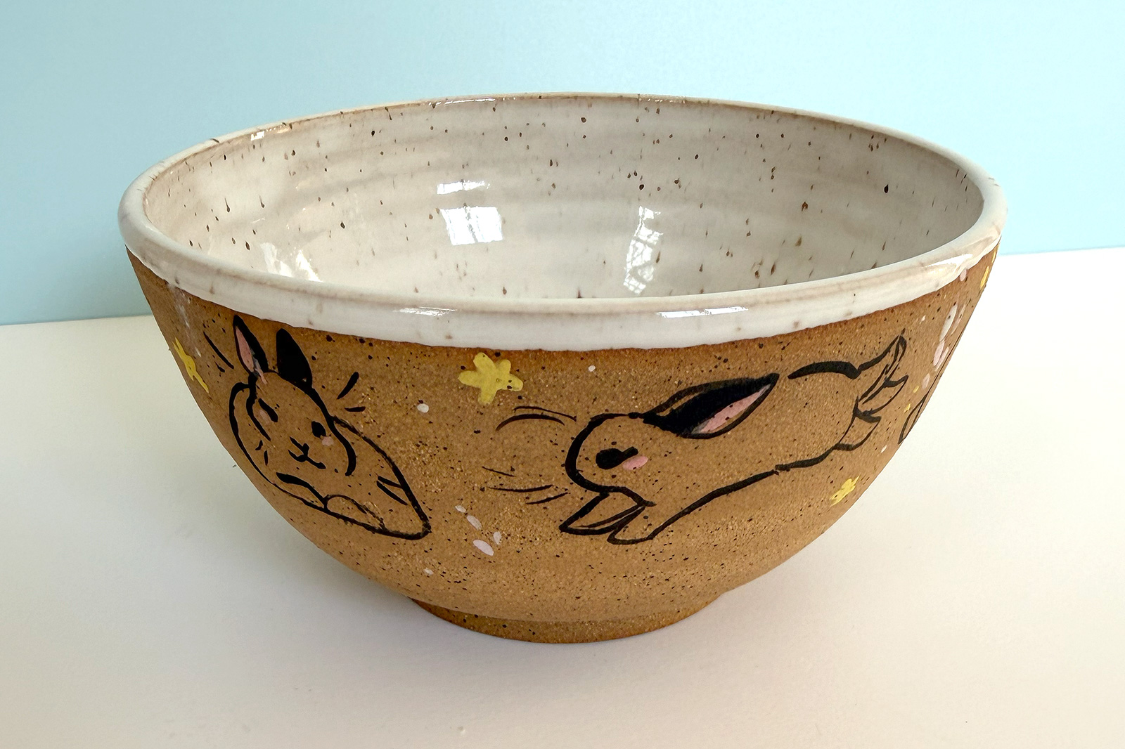 Bol - Lapins - Grès Moucheté